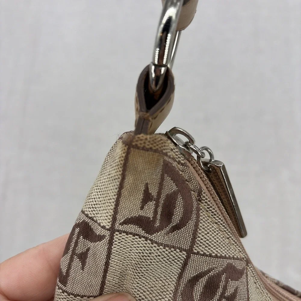 Vintage Y2K Fubu the Collection Canvas Logo Hobo Baguette Bag